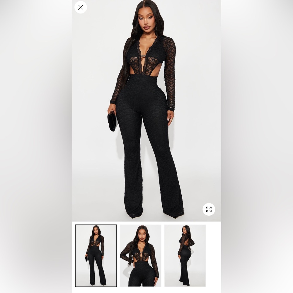 Chic Black Lace Jumpsuit